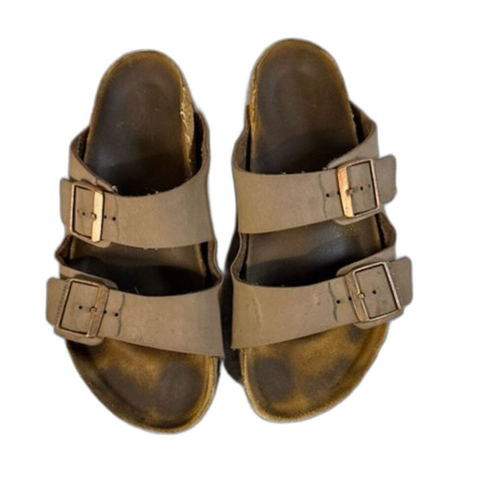 Birkenstock Arizona Men's 10 Brown Two Strap Suede Leather Sandals EU 43 Approx